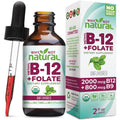 Why Not Natural Vitamin B12 Liquid + Folate - Organic Sublingual Drops, Vegan