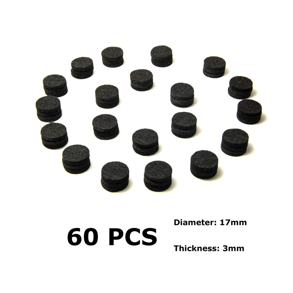 Wild Essentials Refill Pads – 60pcs, 17mm x 3mm, Jet Black
