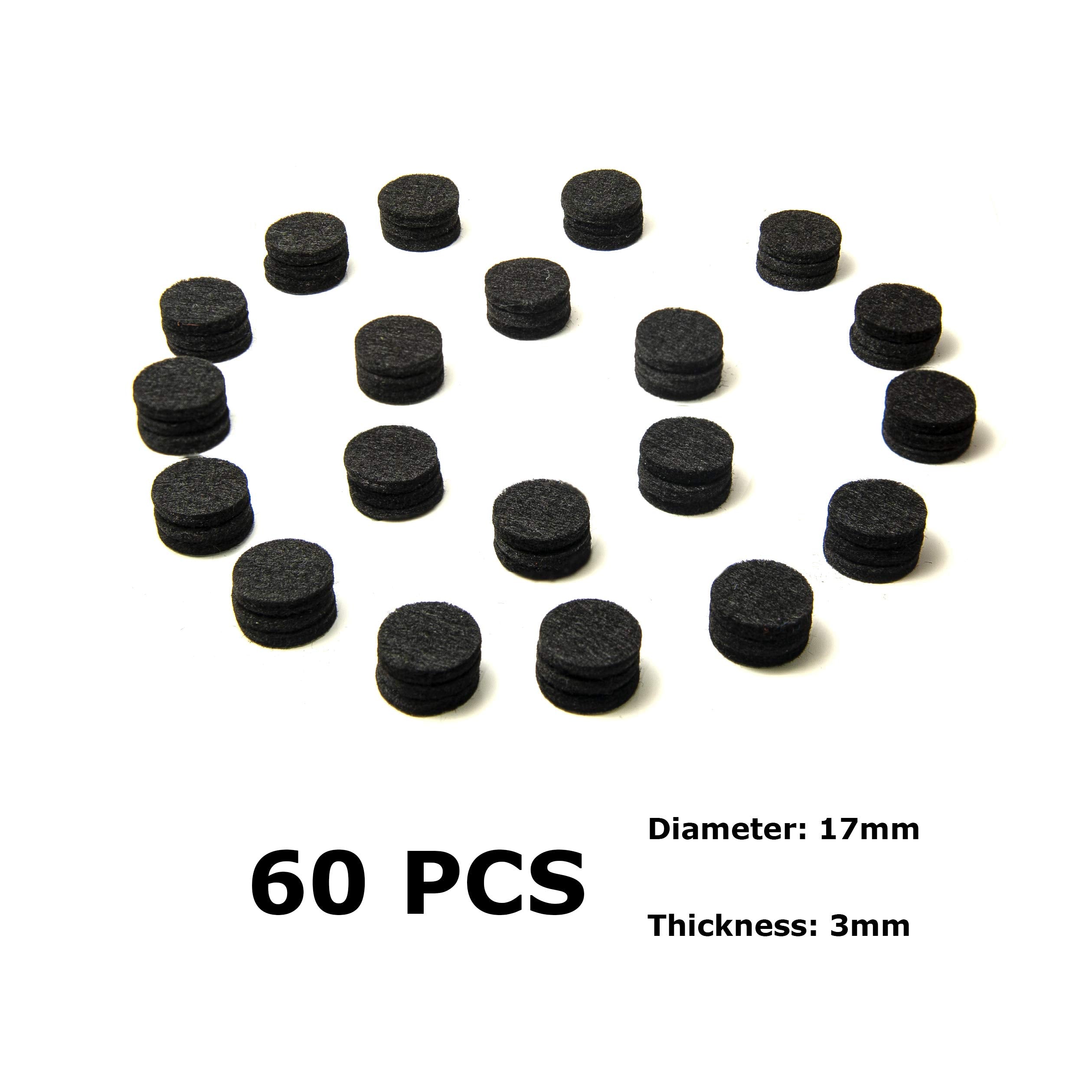 Wild Essentials Refill Pads – 60pcs, 17mm x 3mm, Jet Black