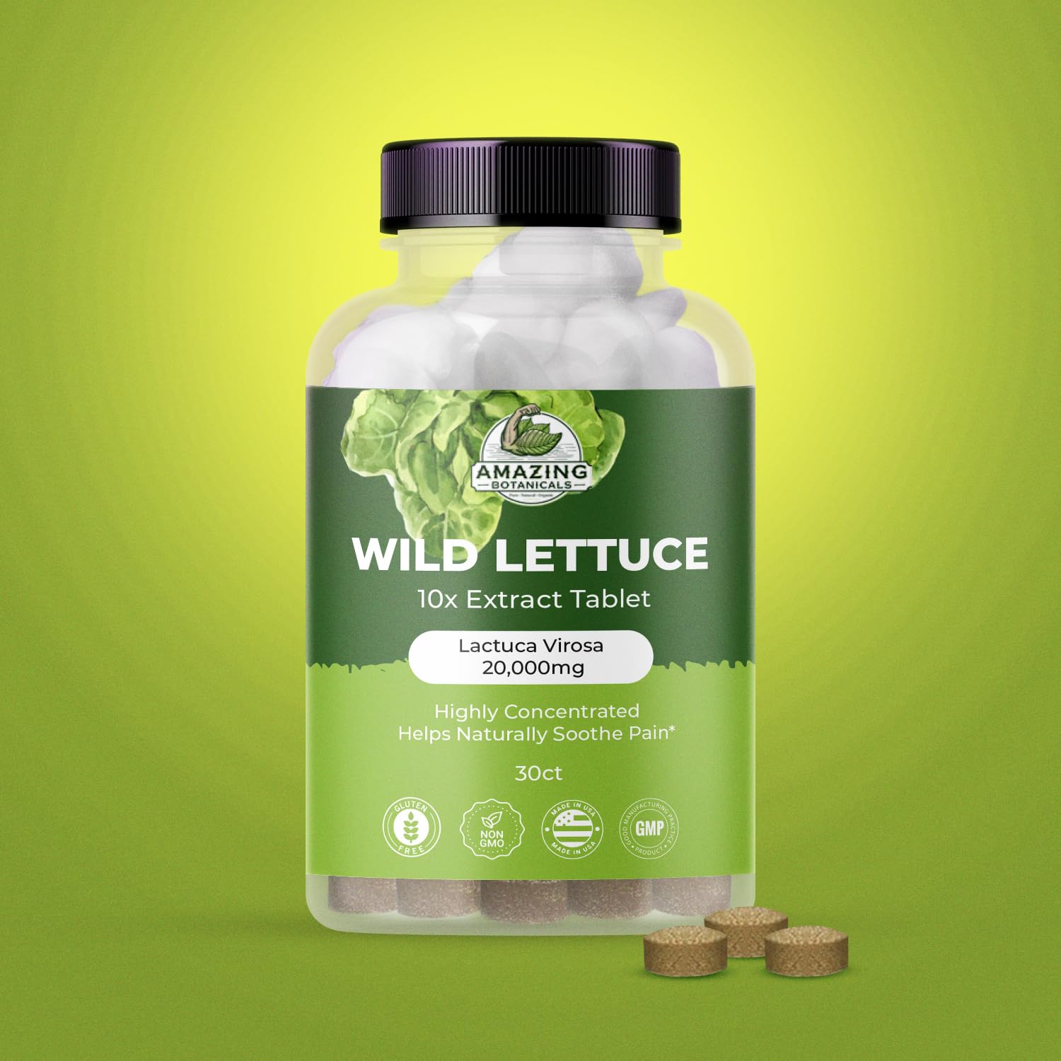 Wild Lettuce Extract Tablets 10X 2000MG – Sleep Support | Lactuca Virosa