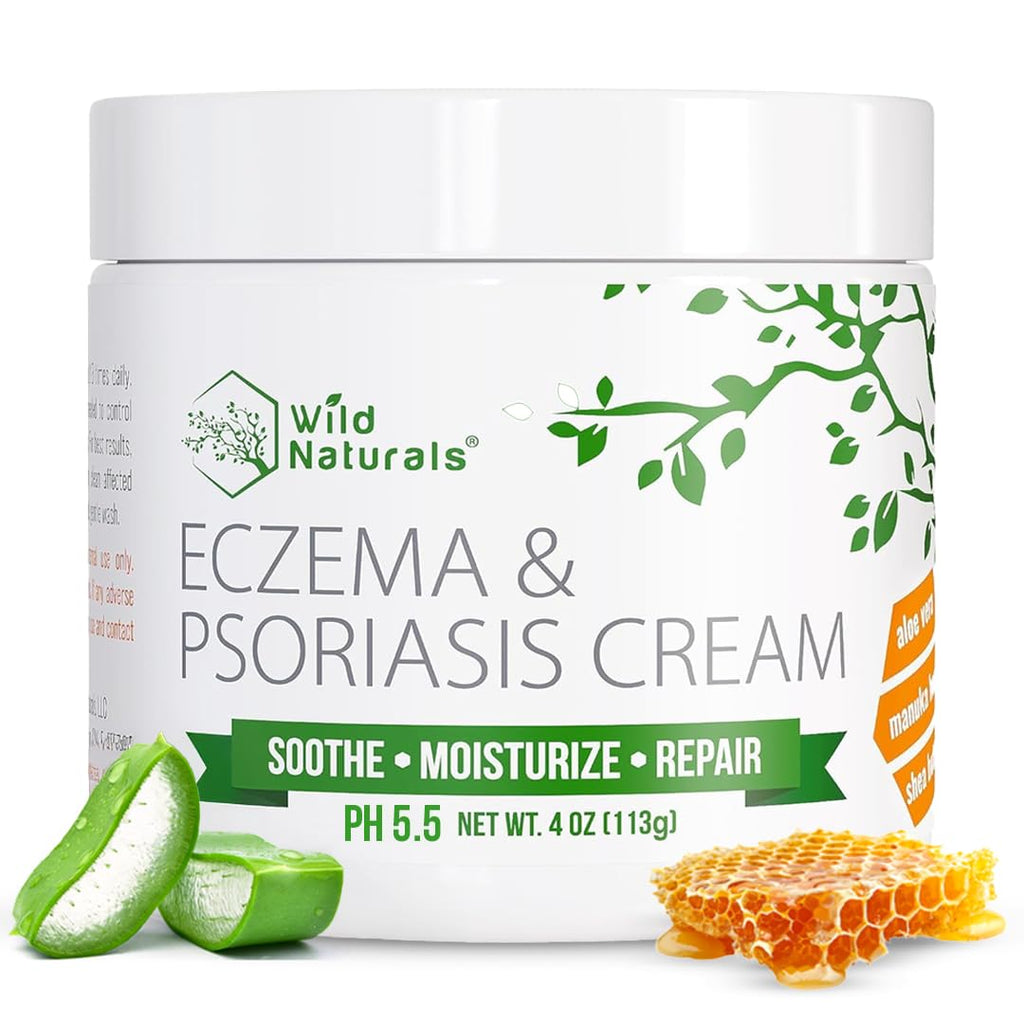Wild Naturals Eczema & Psoriasis Cream with Manuka Honey – Hydrating, Gentle Relief