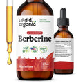 Wild & Organic Berberine Liquid Drops – 500mg Berberine Supplement HCL – Vegan, Alcohol-Free & Sugar-Free – 2 fl oz