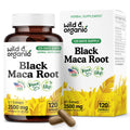 Wild & Organic Black Maca Root Capsules 500 mg – 120 Day Supply – Vegan & Non-GMO