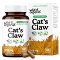 Wild & Organic Cat's Claw 1000 mg - Immune Support | Vegan, Non-GMO | 60 Count