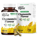 Chamomile Extract Capsules 800 mg - Wild & Organic - Relaxation & Digestive Support - Vegan, Non-GMO - 120 Count