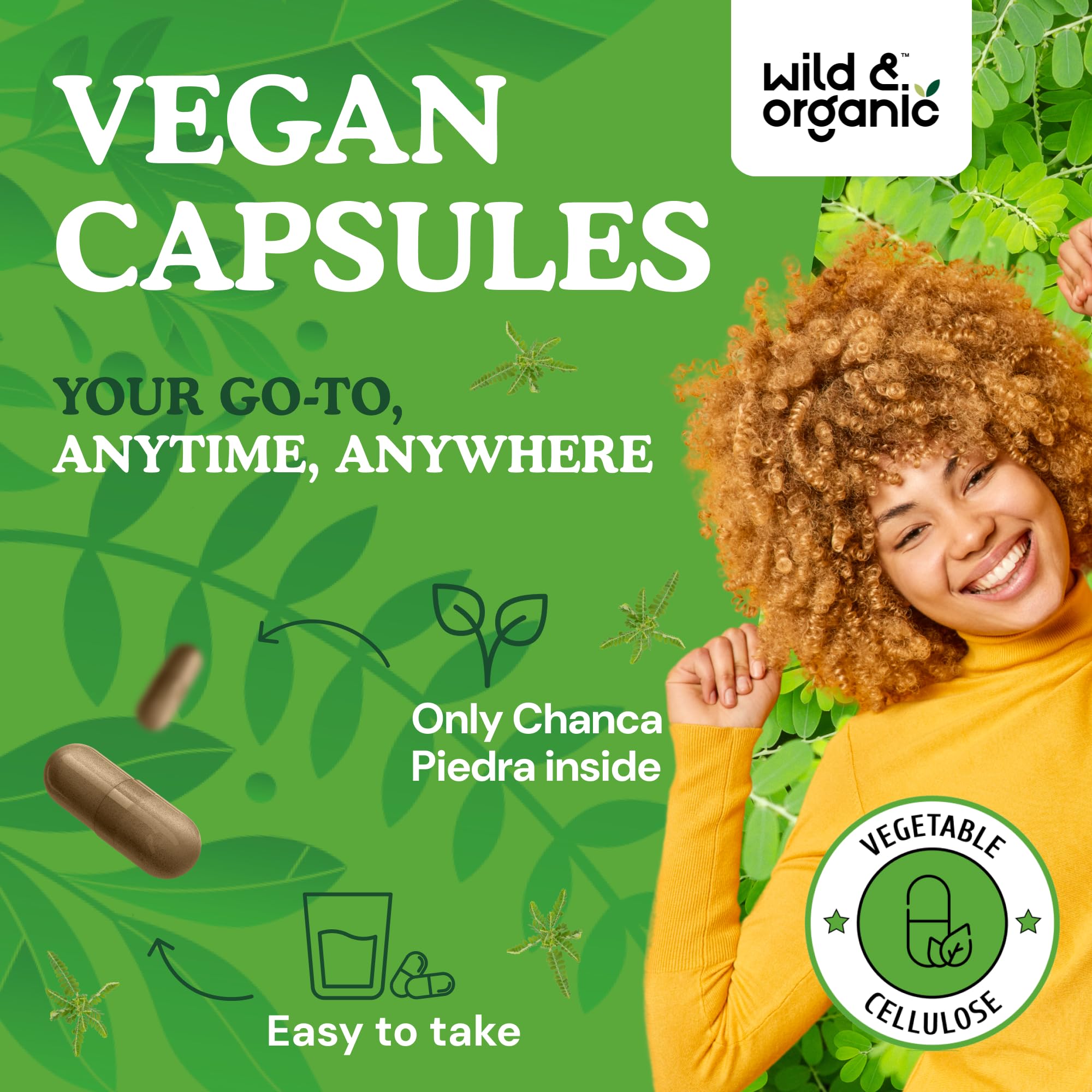Wild & Organic Chanca Piedra 1200 mg Capsules – Kidney & Gallbladder Support