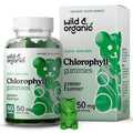 Wild & Organic Chlorophyll Gummies 50mg – Detox Cleanse, Vegan & Non-GMO | 60 Chews