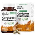 Wild & Organic Cordyceps 1200 mg Capsules – Immune Support, Vegan, 120 Count