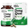 Wild & Organic Dong Quai Capsules for Women - 1000 mg per Serving - Pure Dong Quai Supplement - Angelica Root Herb - 60-Day Supply - Non-GMO, Vegan, Gluten-Free - 120 Count