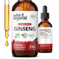 Wild & Organic Korean Red Ginseng Drops - Immune Support | Vegan & Alcohol-Free - 2 fl oz