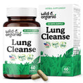 Wild & Organic Lung Cleanse Capsules – Vegan Lung Support with Mullein Leaf, Stinging Nettle, Angelica & Korean Panax Ginseng Powder – 60 Count