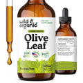 Wild & Organic Olive Leaf Liquid Extract – Immune Support | Vegan, Alcohol-Free | 4 fl oz