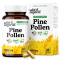 Wild & Organic Pine Pollen for Men Capsules 1000 mg - 60 Count | Vegan, Non-GMO