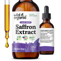 Wild & Organic Saffron Drops - 88.5 mg Saffron Supplement for Mood, Brain, Vision Support - Crocus Sativus Liquid Extract - Vegan, Sugar & Alcohol-Free Tincture - 2 fl oz