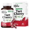 Wild & Organic Tart Cherry Capsules 600 mg – Uric Acid Support – 90 Day Supply – Vegan, Non-GMO
