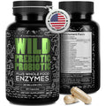 Wild Prebiotics & Probiotics with Digestive Enzymes – 20B CFU, 10 Strains, for Women & Men, 30 Count (Pack of 2)