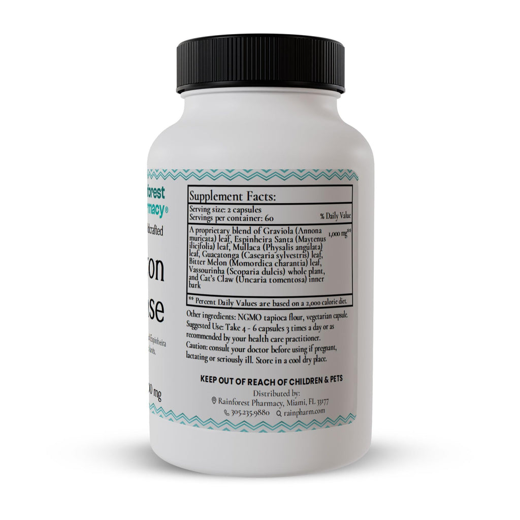 Rainforest Pharmacy N-Tense Soursop Graviola Capsules 500mg – 120 Vegetarian Capsules