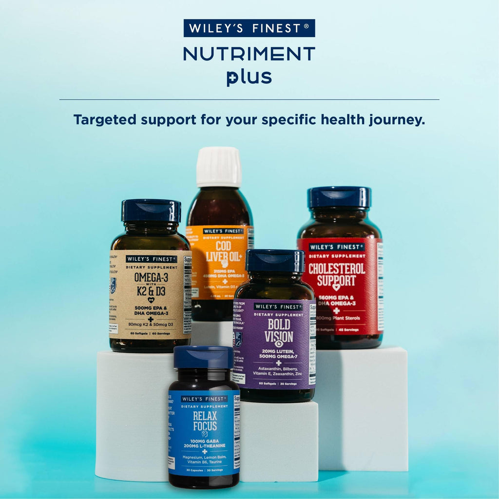 Wiley's Finest Relax Focus – Daily Stress Support Supplement (30 Capsules)