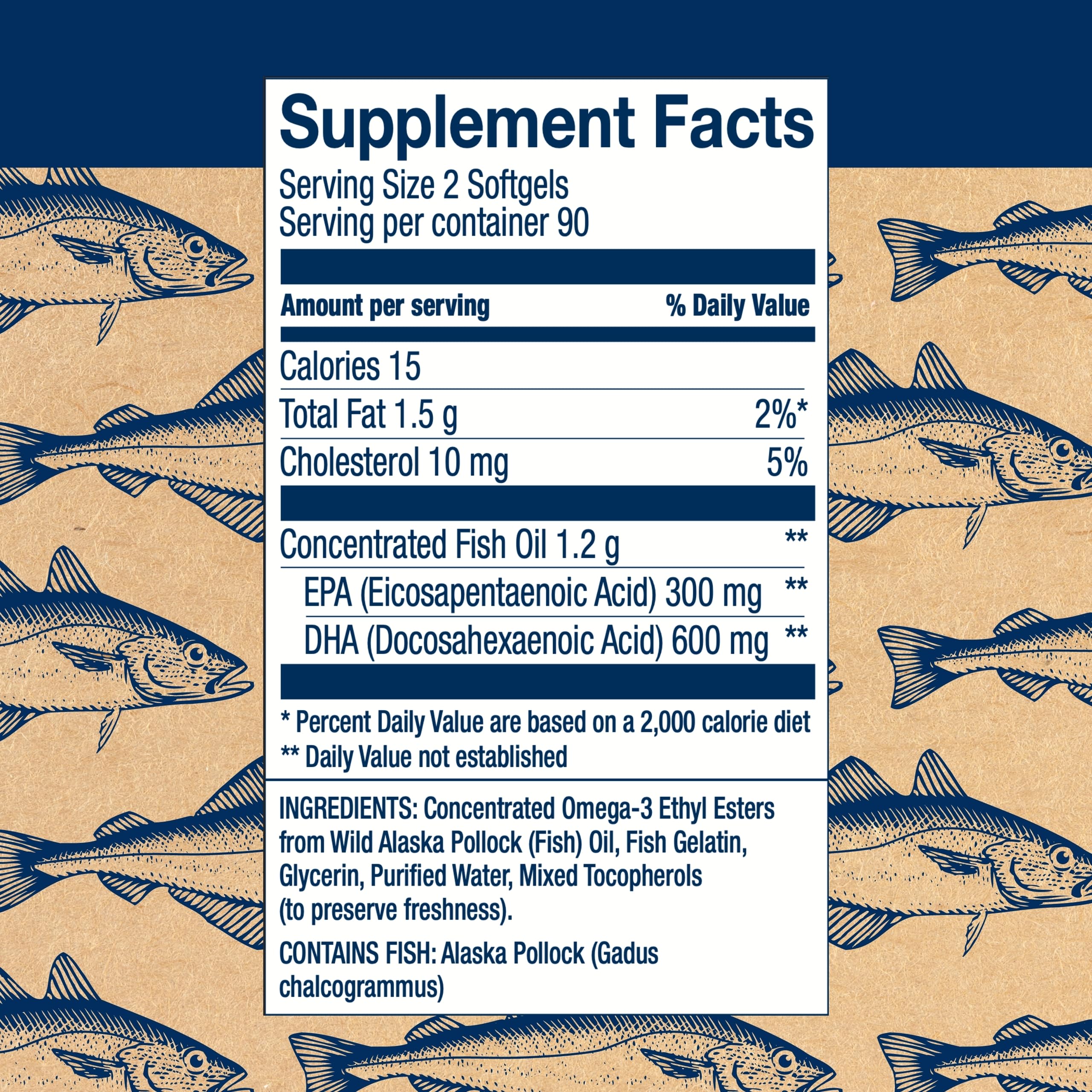 Wiley's Finest Peak DHA | Wild Alaskan Fish Oil 900mg EPA/DHA | 180 Softgels