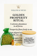 Golden Prosperity Candle Ritual Kit – 8oz Soy Candle by Willow & Wicks