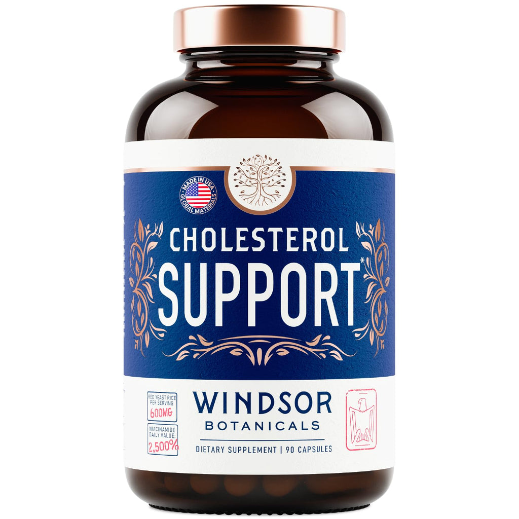 Windsor Botanicals Cholesterol Supplement – Bergamot, Berberine & Niacin | 90 Vegan Capsules