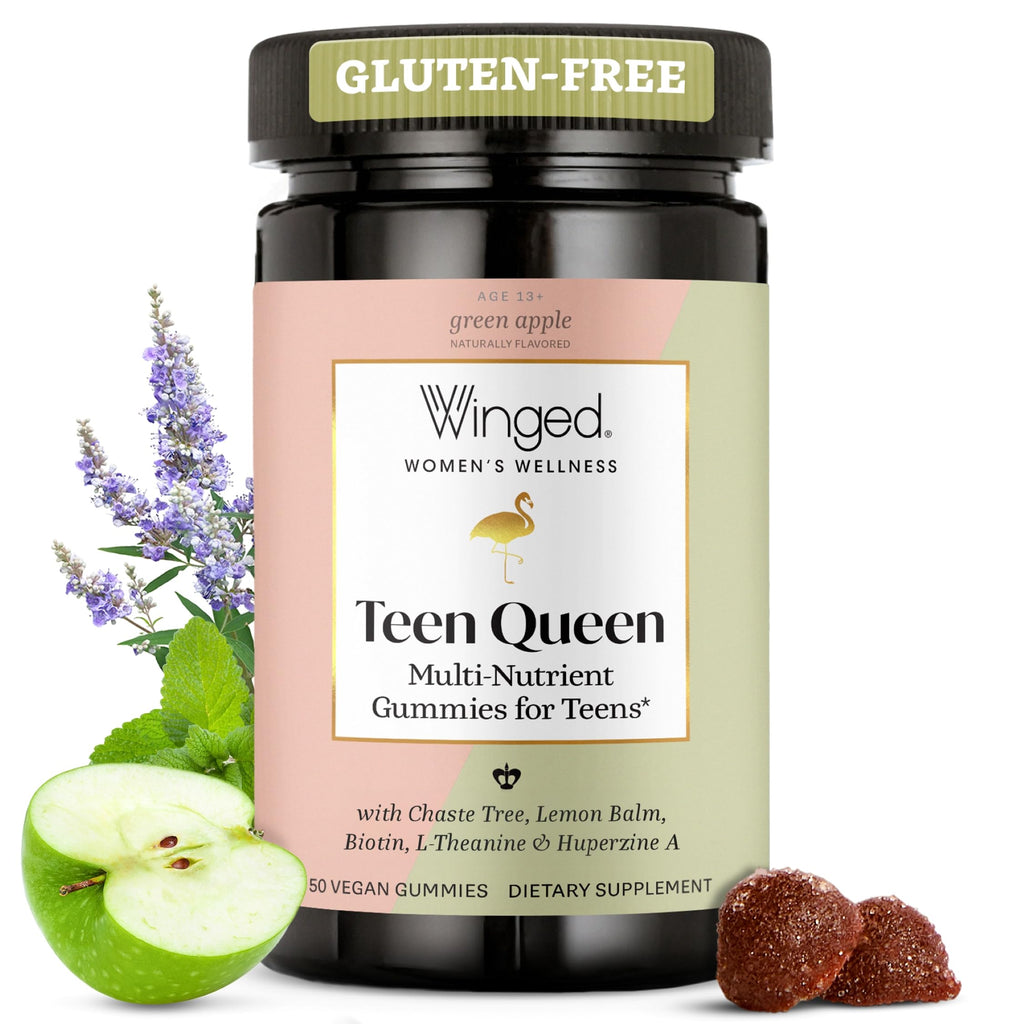 Winged Wellness Teen Queen Gummies – Vegan Multivitamin for Teens (50 Gummies)