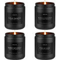 Winter Candle Gift Set for Men – 4 Pack Soy Candles (Cedar Oakmoss, Pine & Clove)