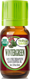 Wintergreen Essential Oil 0.33 oz Organic & Pure - Healing Solutions