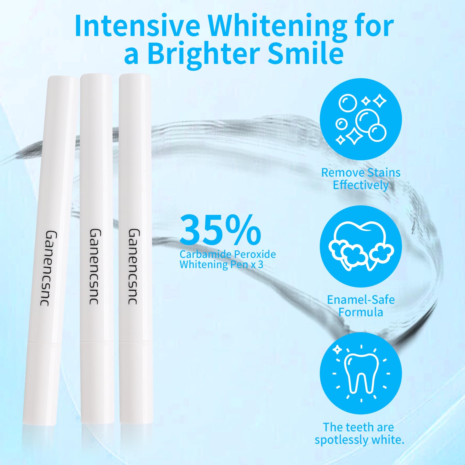 Teeth Whitening Kit for Sensitive Teeth – 32X LED, Gel Pens & Remineralization Pen
