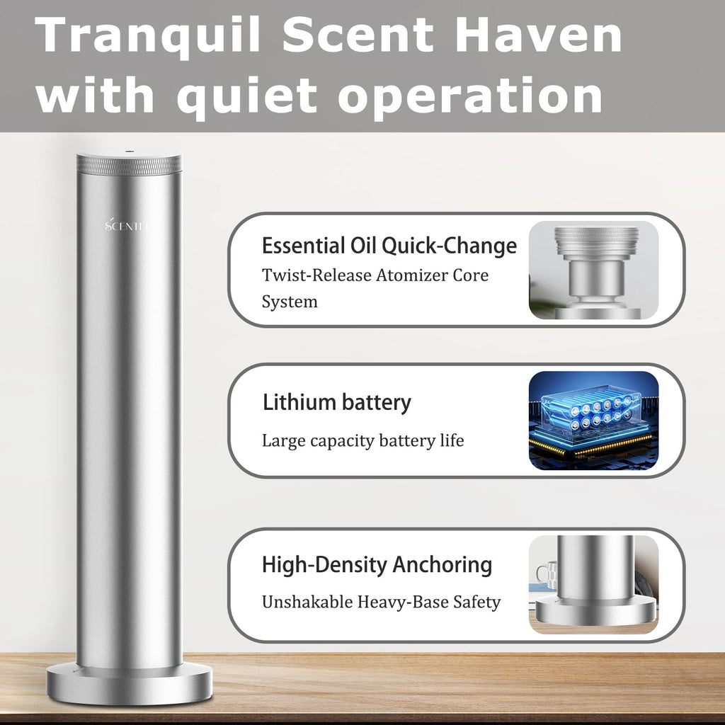 Wireless Scent Diffuser Cordless – 5000mAh Battery, App