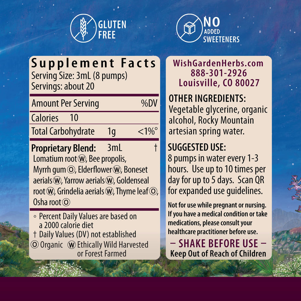 WishGarden Serious V-Fighter - Plant-Based Immune & Respiratory Support (4 oz)