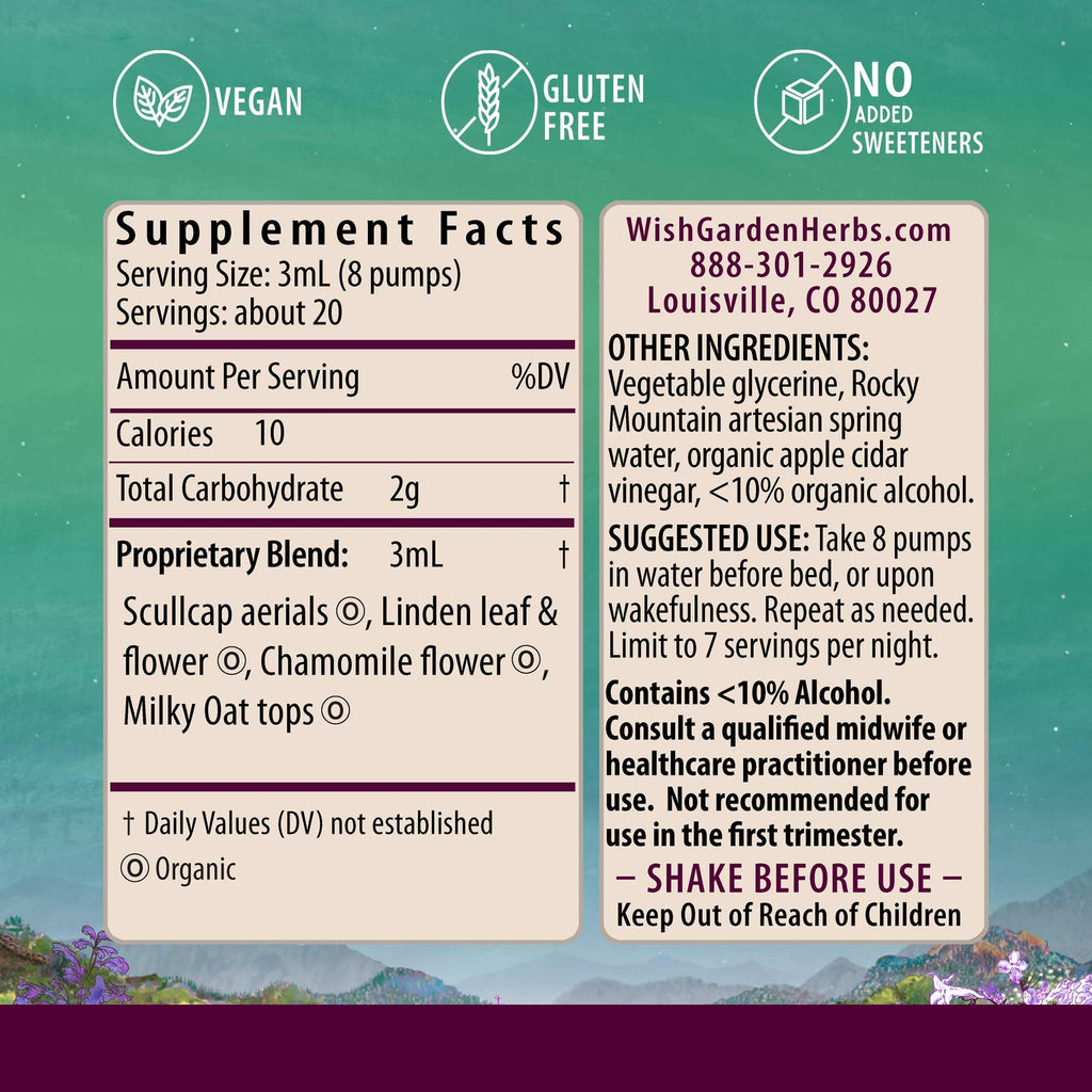 WishGarden Sleepy Nights for Pregnancy – Plant-Based Sleep Aid Safe for Pregnant Moms (2oz)