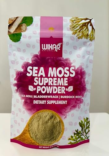 Wixar Wildcrafted Sea Moss Powder - 8oz (Irish Sea Moss + Bladderwrack)