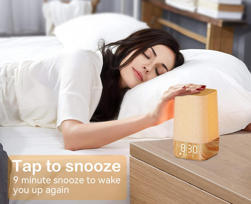 Wkzay Sunrise Alarm Clock with Noise Machine – Gentle Wake, 30 Sleep Sounds
