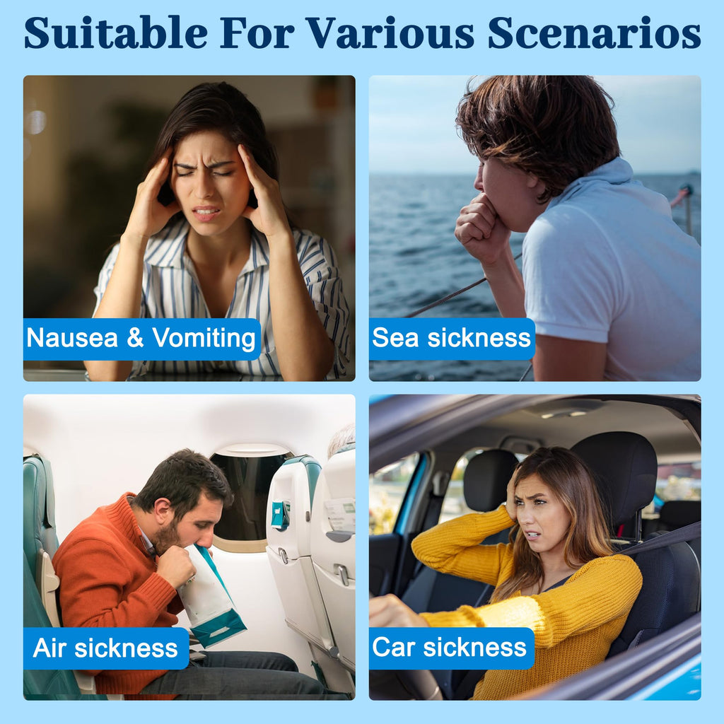 WLTHO 30ct Motion Sickness Patches — Non-Drowsy, Waterproof Behind-Ear, 72H Relief