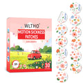 WLTHO Motion Patches - 30ct Non-Drowsy, Waterproof Behind-Ear Patches, Floral Pattern, 72H