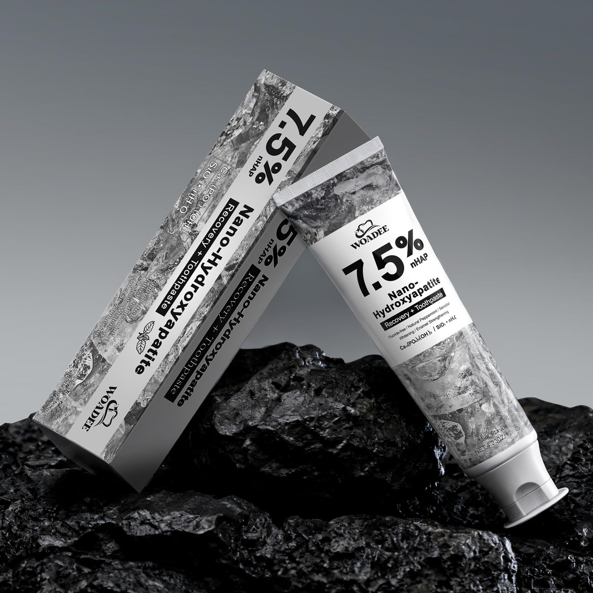 Woadee Nano Hydroxyapatite Toothpaste - Fluoride Free Enamel Protection (4.23 oz)