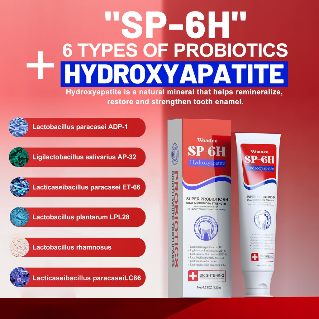 Woadee SP-6 Hydroxyapatite Toothpaste – Probiotic Whitening & Enamel Protection