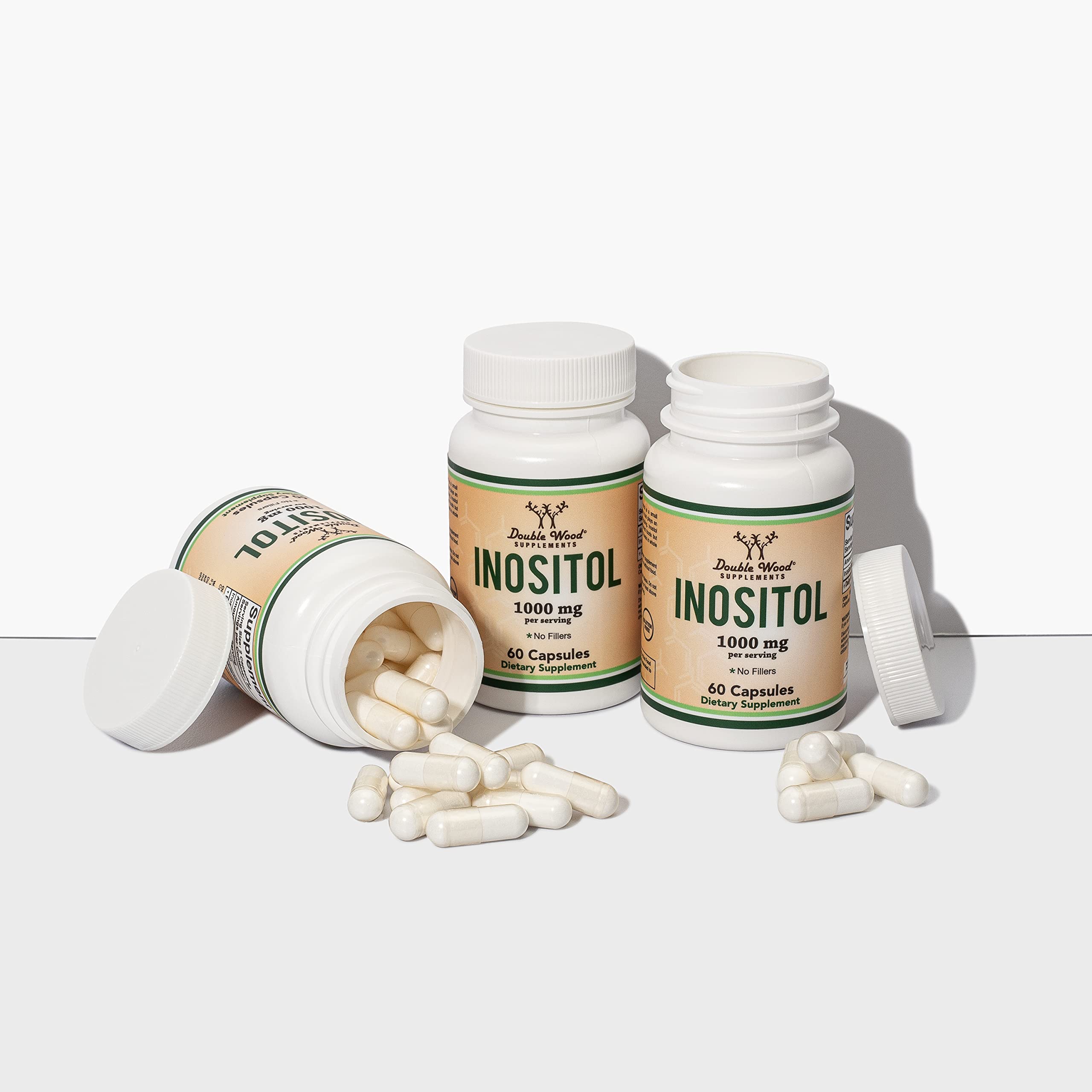 Inositol 1000mg Capsules (Myo-Inositol) for Women's Health – Double Wood, Pack of 2