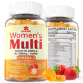 Womens Multivitamin Gummy with Omega 3 (DHA/EPA), Vitamin D3 K2, Calcium, Inositol, Daily Womens Vitamin A C E B Complex, L-MethylFolate, Methyl B12, Sugar Free Methylated Multivitamins Minerals, 60 Cts