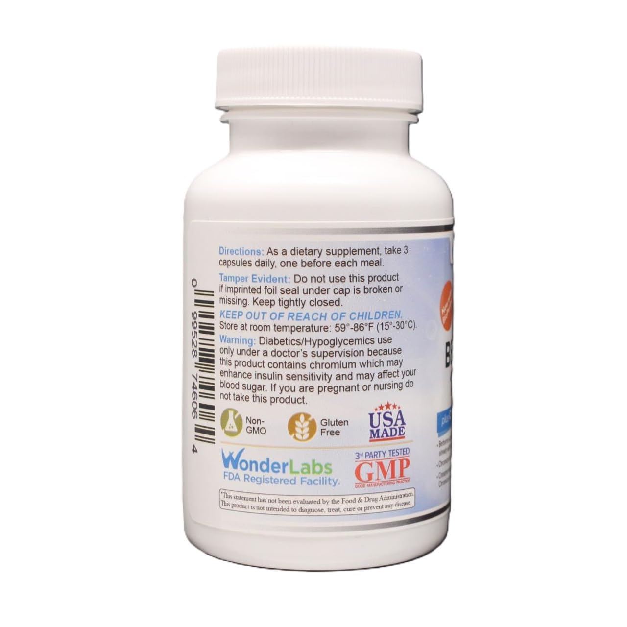 Wonder Laboratories Berberine HCL 1,500mg + Cinnamon, Chromium & Bioperine - Gluten & GMO Free | 60 Capsules