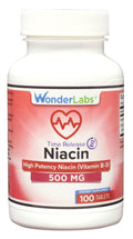 Wonder Laboratories Niacin Time Release 500 mg – 100 Tablets, Non-GMO & Gluten Free