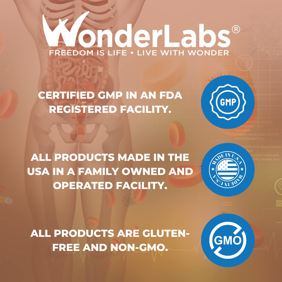 Wonder Laboratories Proteolytic Enzymes 550 mg | Bromelain, Papain, Pancreatin, 300 Tablets