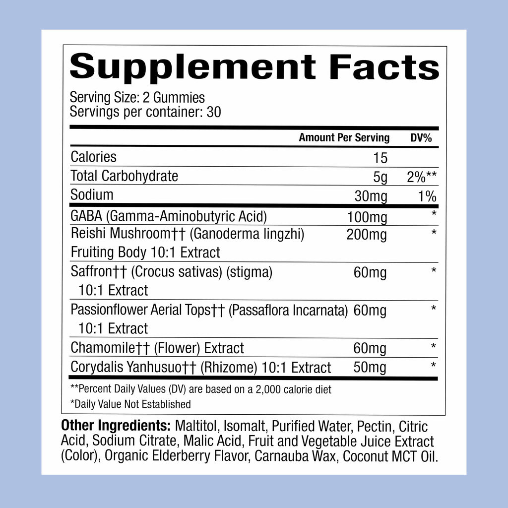 WonderSleep Mushroom Gummies for Sleep & Relaxation – Reishi & Elderberry (60 Count)