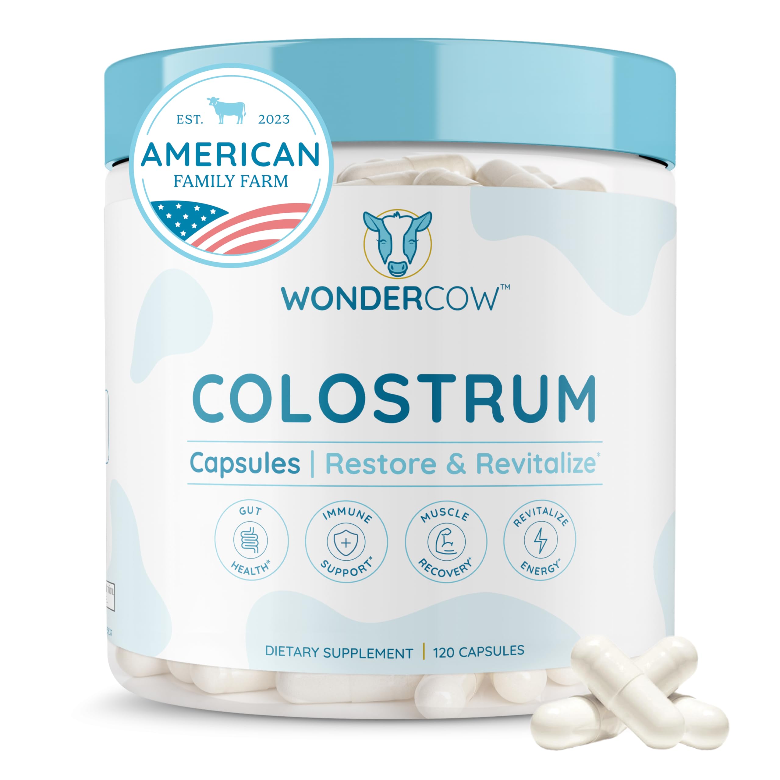 WONDERCOW Colostrum Capsules — Gut Health & Immunity (30 Servings)