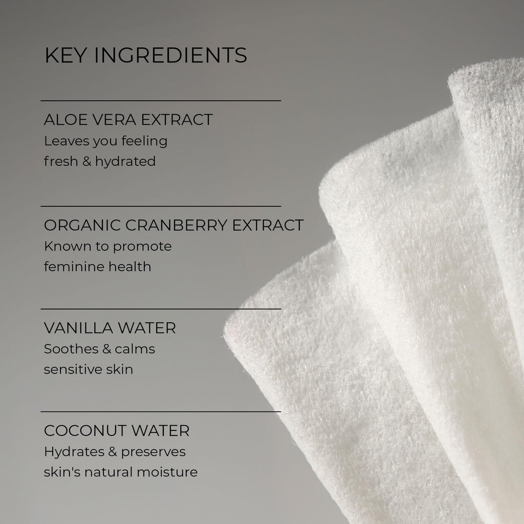 Woo More Play Freshies: All-Natural Feminine Intimacy Wipes with Coconut Oil & Aloe Vera - Vegan & Cruelty-Free, 10ct