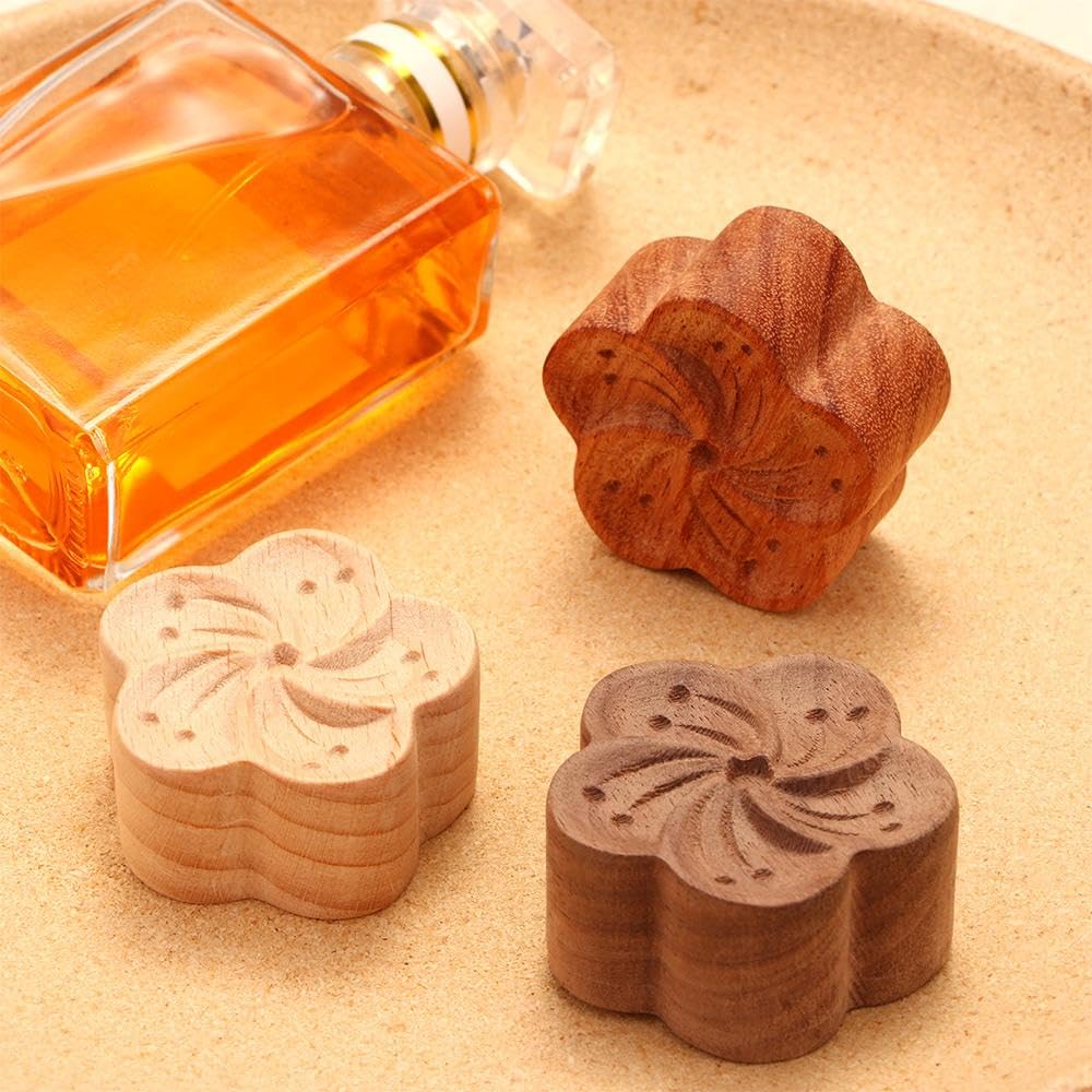 Wood Essential Oil Diffuser – Flower Shape, Eco Friendly Aromatherapy