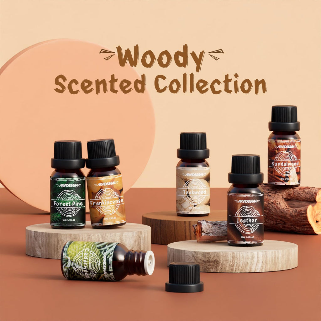Woody Essential Oils Set | ARVIDSSON Woodsy Fragrance Oils for Candle Making