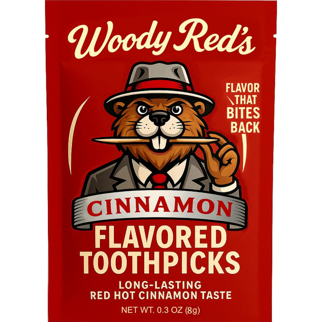 Cinnamon Toothpicks Woody Red's Flavored Hot Picks - 50 Count (1 Pack)
