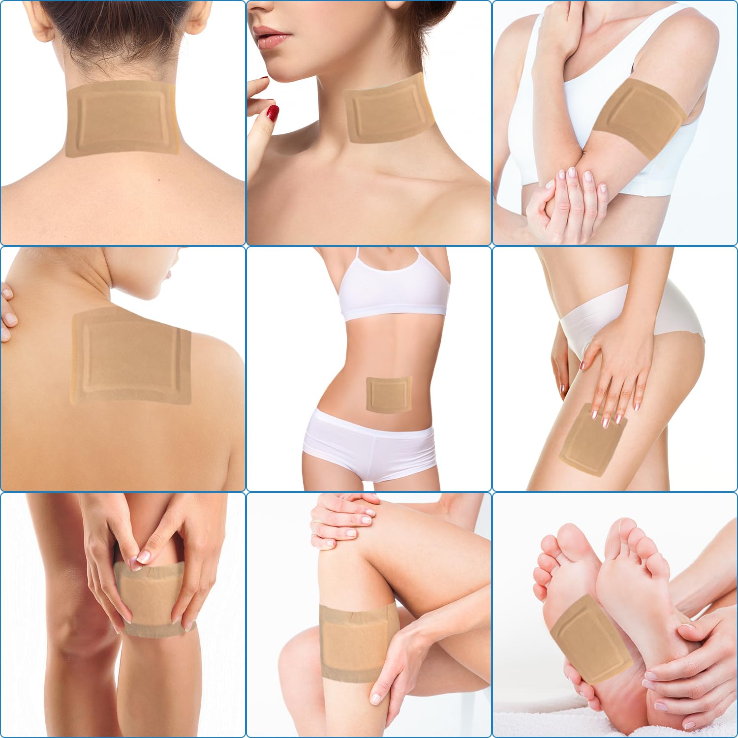 WOOWME 16Pcs Castor Oil Pack Wrap – Disposable Patches with Anti-Leakage Cotton Core, 5.1 x 3.9 in